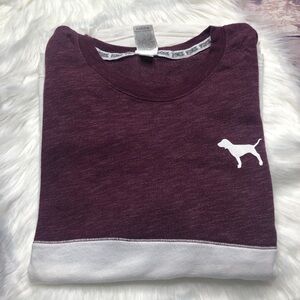 Victoria’s Secret PINK Maroon/White Varsity Crew
